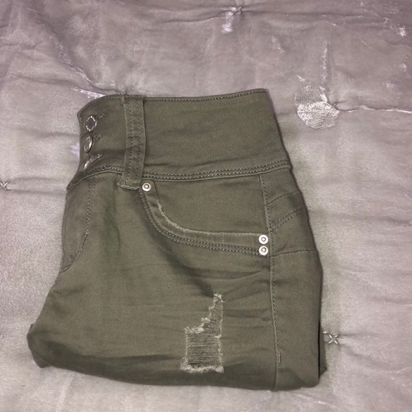 YMI Denim - Olive green ripped jeans YMI